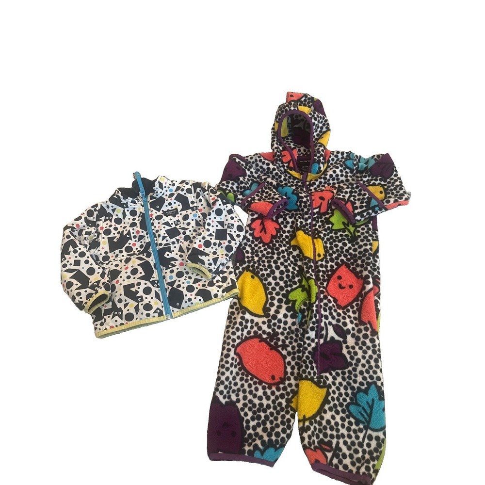 Burton Winter Snow Suit Toddler 18-24M, One Piece Suit & Fleece Lined Jacket 2T